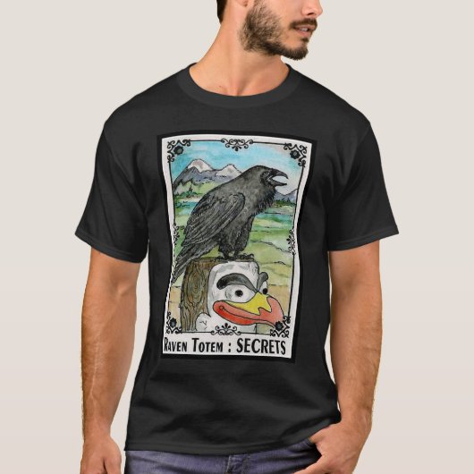 T-shirt Secrets de totem de Raven (Devant)