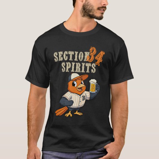T-shirt Section 34 esprits baseball art (Devant)