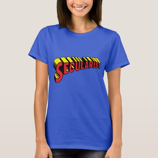 T-shirt SECULARISTE - Un vrai super héros ! (Devant)