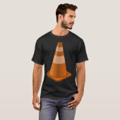 T-shirt Sécurité Cone Construction Travailleur Trafic Cone (Devant entier)