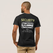 T-shirt Sécurité de barre (Dos entier)