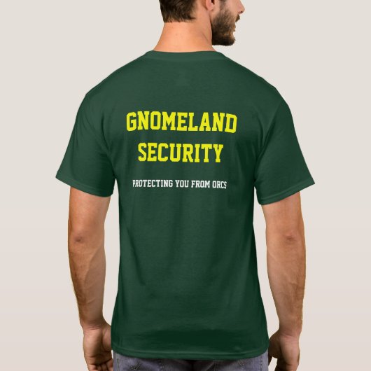 T-shirt Sécurité de Gnomeland (Dos)
