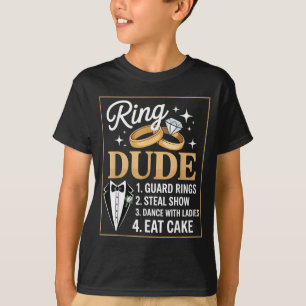 T-shirt Sécurité de l'anneau de mariage drôle Porteur d'an