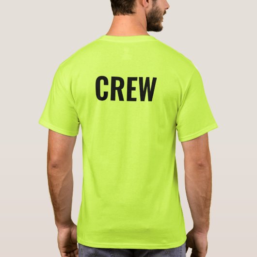 T-shirt Sécurité de l'équipage Vert double face Imprimé pe (Dos)