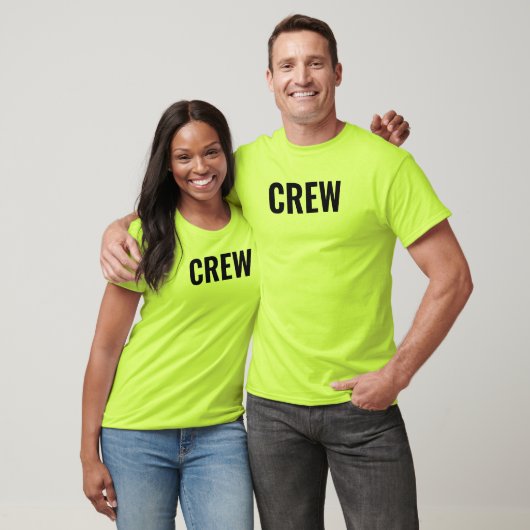 T-shirt Sécurité de l'équipage Vert double face Imprimé pe (Unisexe)