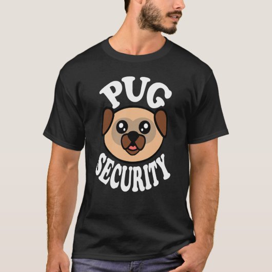 T-shirt Sécurité de Pug mignon (Devant)