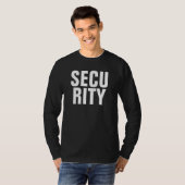 T-shirt Sécurité des hommes de Modèle noir et blanc à long (Devant entier)