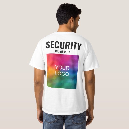 T-shirt Sécurité des imprimantes double face Modèle person (Dos entier)