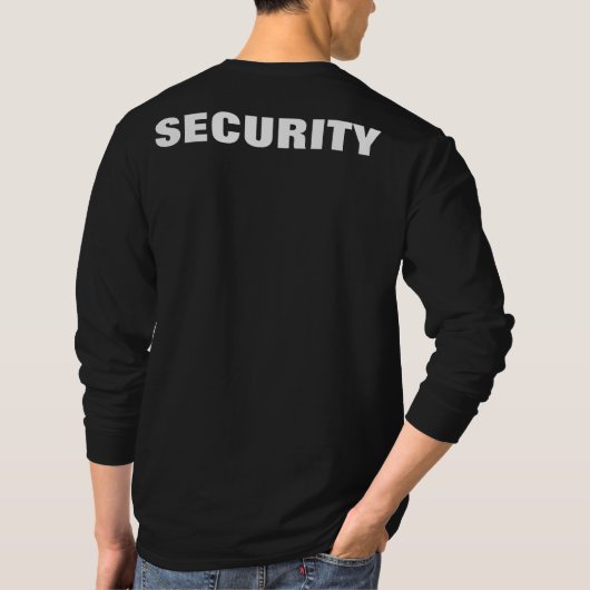 T-shirt Sécurité D'Impression Double Côté Noir Et Blanc (Dos)