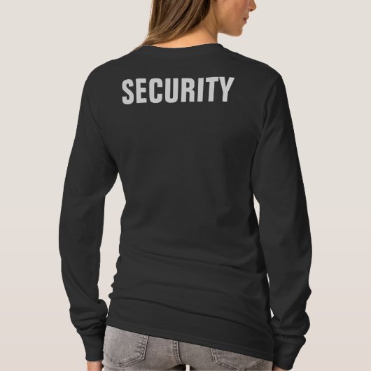 T-shirt Sécurité d'impression double face longue pour femm (Dos)