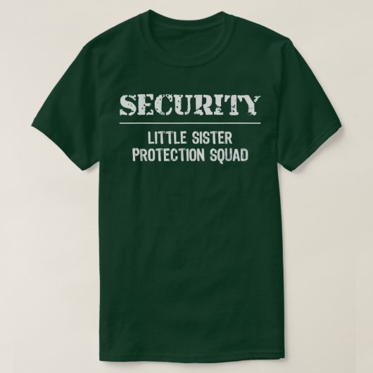 T-shirt Sécurité Little Soeur Protection Squad Cadeau Big (Design devant)