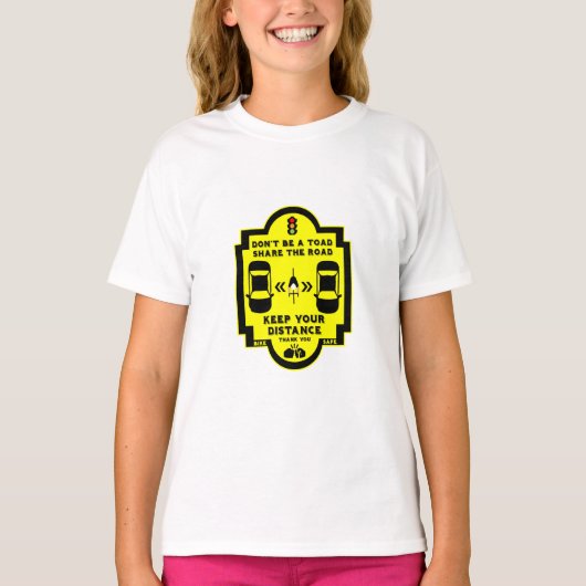 T-shirt Sécurité routière à bicyclette (Devant)