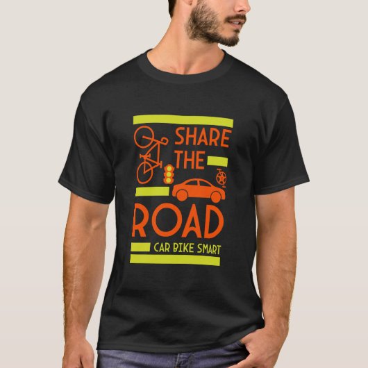 T-shirt Sécurité Routière à Vélo (Devant)