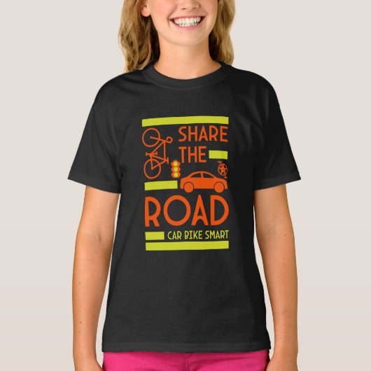 T-shirt Sécurité Routière à Vélo (Devant)