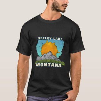 T-shirt Seeley Lake Montana Mountain Soleil Paysage