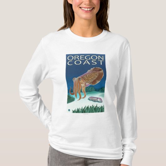 T-shirt Seiches de côte de l'Orégon (Devant)