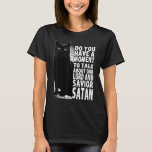 T-shirt Seigneur Et Sauveur Satan Satanique Chat Gothique