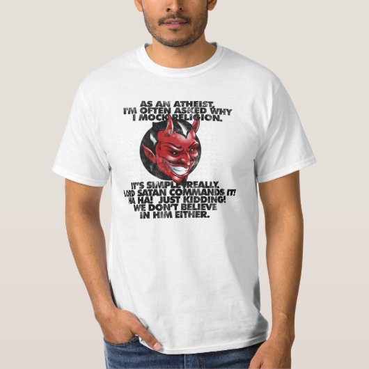 T-shirt Seigneur Satan Commands It ! (Devant)