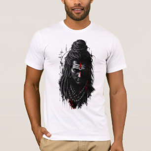 T-shirt Seigneur Shiva Mahakal Grunge Foncé Art Splash Pui