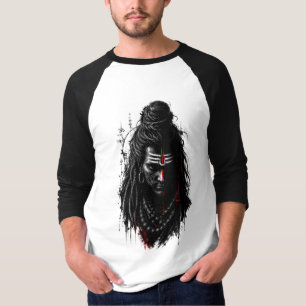 T-shirt Seigneur Shiva Mahakal Grunge Foncé Art Splash Pui