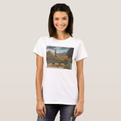 T-shirt Seine et Tour Eiffel au coucher du soleil par Henr (Devant entier)