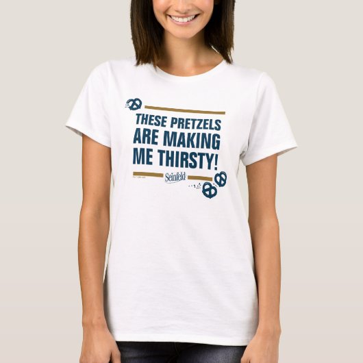 T-shirt Seinfeld | Graphique de typographie "Ces Pretzels" (Devant)