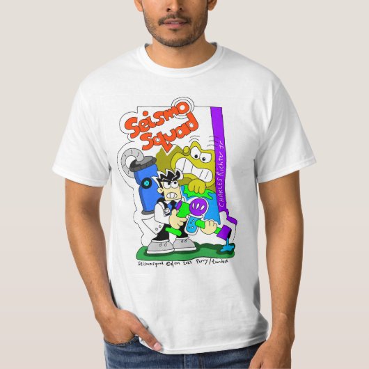 T-shirt SeismoSquad (Charles Richter Jr.) (Devant)