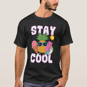 T-shirt Séjour Cool Funny Ananas Bonjour Popsicle d'été Va