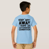 T-shirt Séjournez à 2 mètres [Encre/Ciel] (Dos entier)