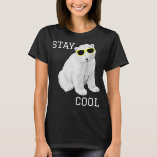 T-shirt Séjournez Cool Bébé Polar Bear Cub Avec Lunettes D