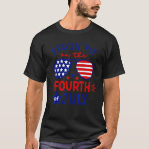 T-shirt Séjournez En Avion Le 4 Juillet America Sunglass