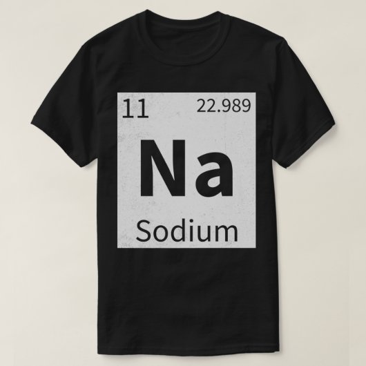 T-shirt Sel NaCl Sodium Chlorure Couples Correspondants Te (Design devant)