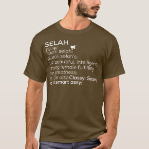 T-shirt Selah Nom Selah Définition Selah Nom Femme Sela