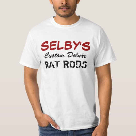 T-shirt SELBY, de luxe fait sur commande, TIGES de RAT (Devant)