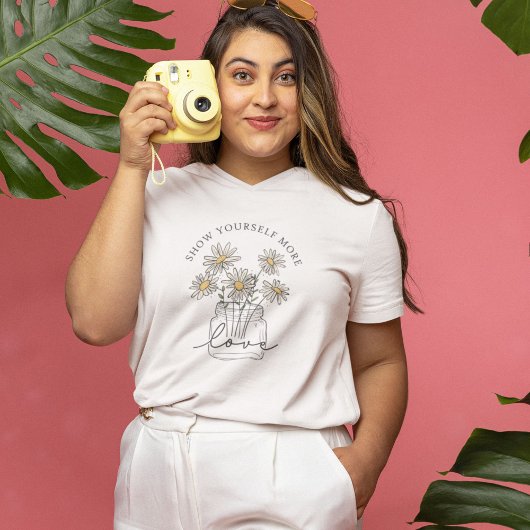 T-shirt Self-love Daisy Fleur sauvage