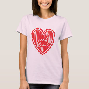 T-shirt Self Love Red Heart