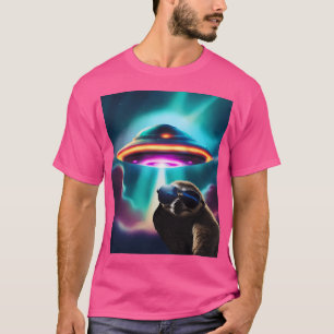 T-shirt Selfi D'Un Parfum Avec Un Ufo