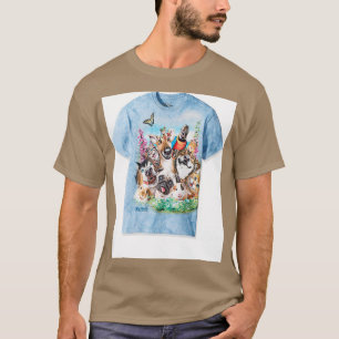 T-shirt Selfie animal de compagnie des Mens de montagne