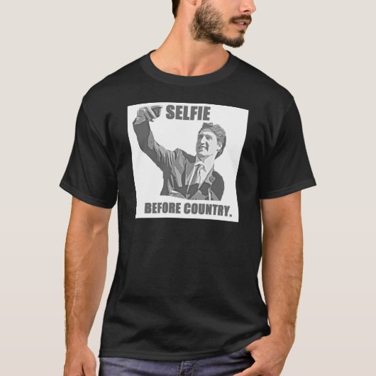 T-shirt Selfie avant pays - Trudeau (Devant)