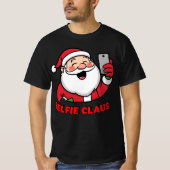T-shirt Selfie Claus – Conception moderne de Père Noël pou (Devant)