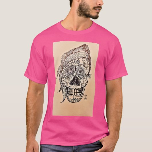 T-shirt Selfie crâne (Devant)