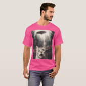 T-shirt Selfie De Chat Avec Ufo (Devant entier)