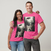 T-shirt Selfie De Chat Avec Ufo (Unisexe)