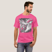 T-shirt Selfie De Chat Drôle Avec Ufos (Devant entier)