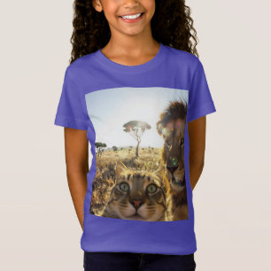 T-Shirt "Selfie de chat Tabby dans la savane africaine - U