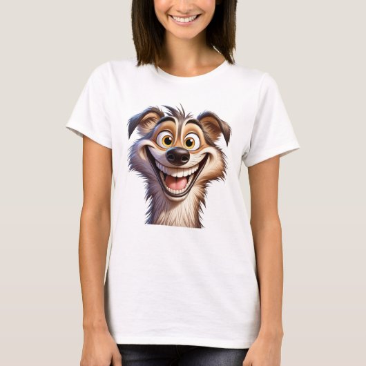 T-shirt Selfie de chien drôle (Devant)