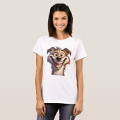 T-shirt Selfie de chien drôle (Devant entier)