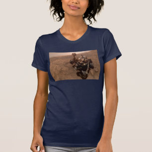 T-shirt Selfie de Mars Curiosity Paysage martien rouge
