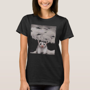 T-shirt Selfie d'Opossum drôle avec des OVNI