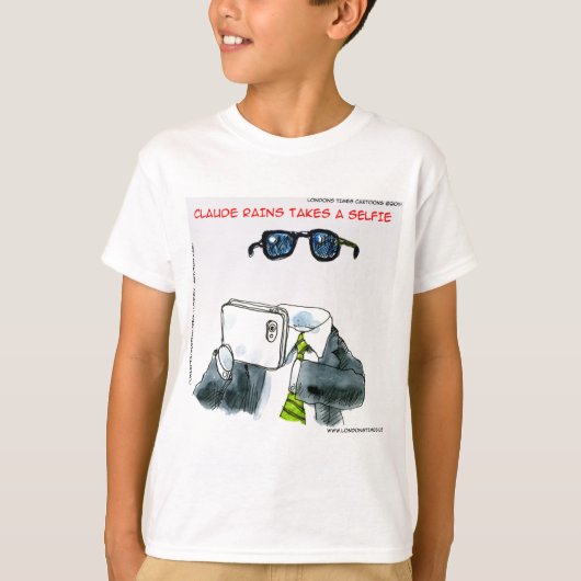 T-shirt Selfie invisible drôle (Devant)